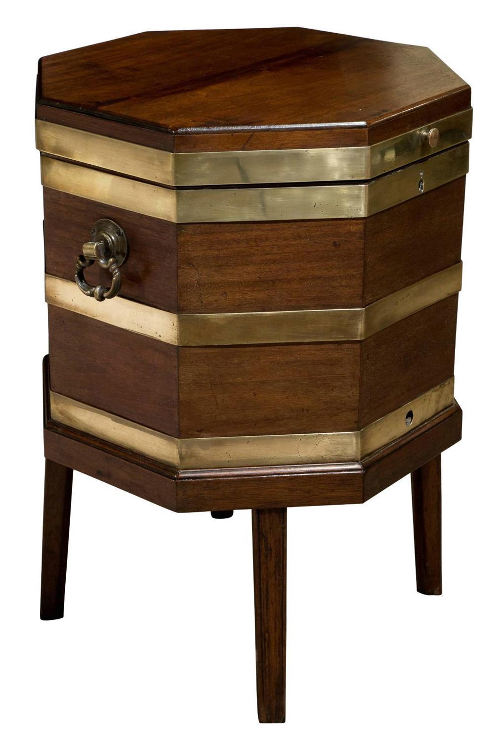 19th Century Mahogany Brass Bound Octagonal Wine Cooler (1 of 1) 19th Century Mahogany Brass Bound Octagonal Wine Cooler (1 of 1)