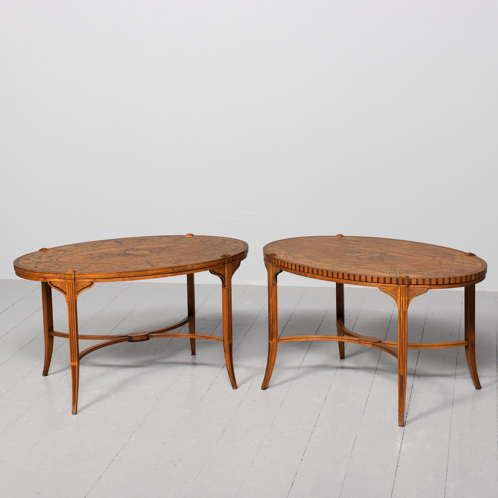 Pair of Superb Quality Late Victorian Marquetry Inlaid Satinwood Coffee Tables (1 of 11) Pair of Superb Quality Late Victorian Marquetry Inlaid Satinwood Coffee Tables (1 of 11)