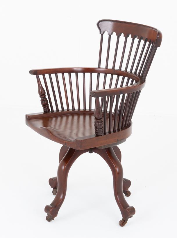 Victorian Mahogany Desk Chair (1 of 5)