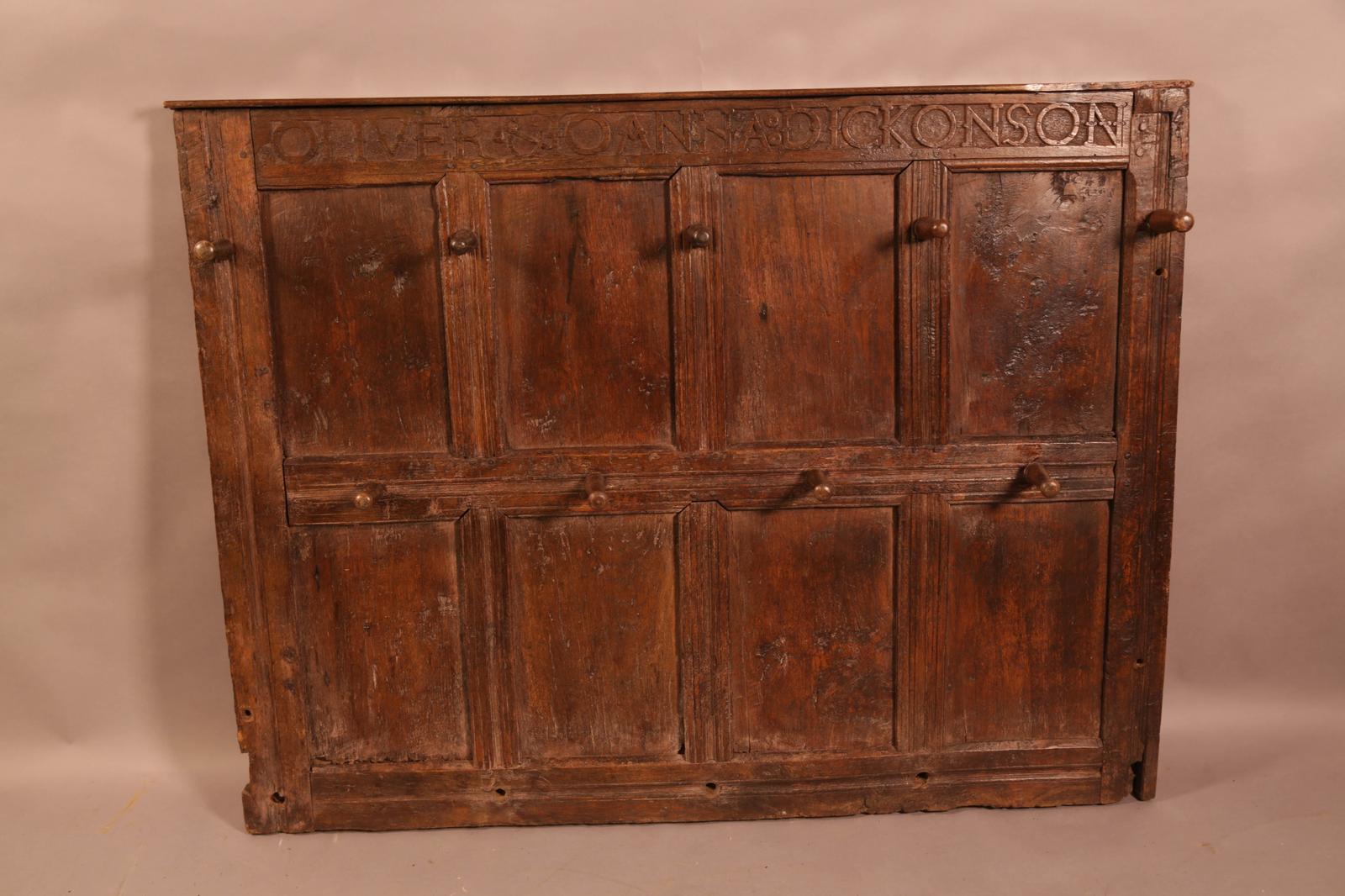 17th Century Oak Panel Oliver and Joanna Dickonson (1 of 8) 17th Century Oak Panel Oliver and Joanna Dickonson (1 of 8)