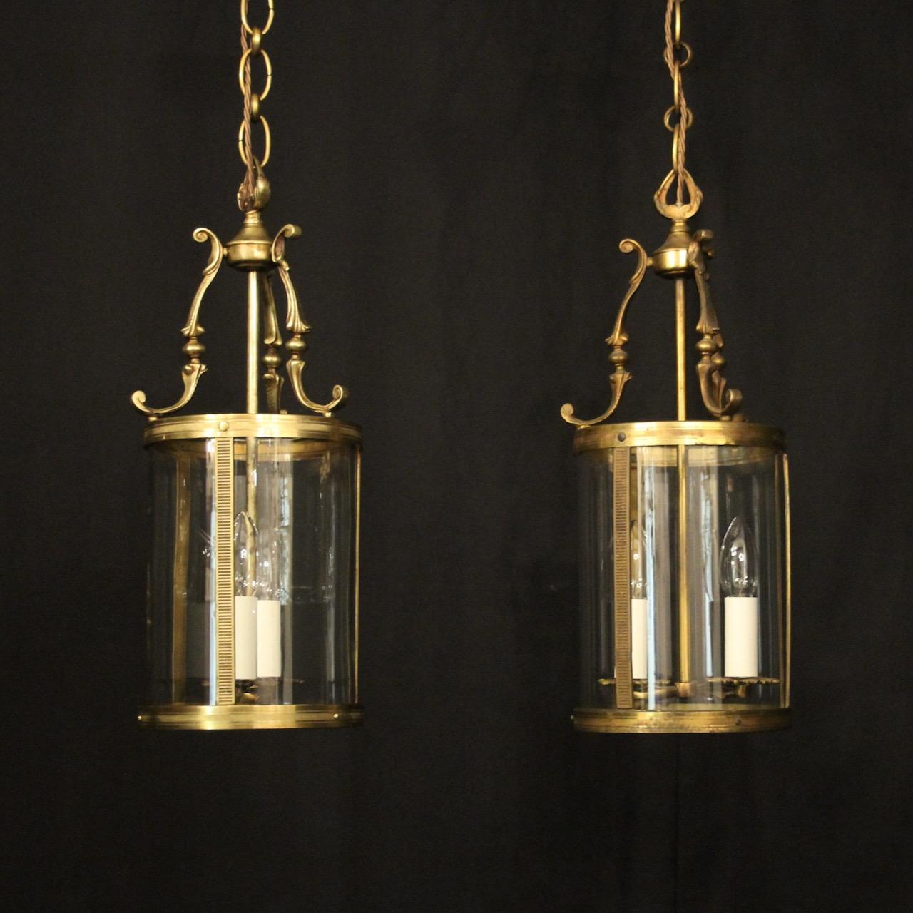 French Pair Of Convex Antique Lanterns (1 of 10)