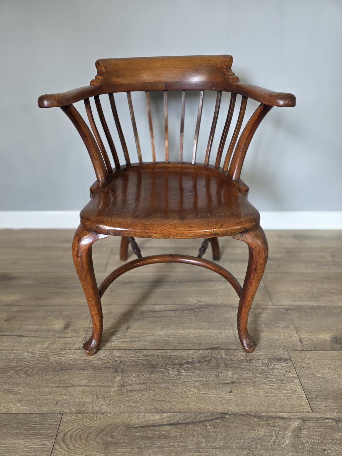 1910 Edwardian Mahogany Desk Chair (1 of 9)