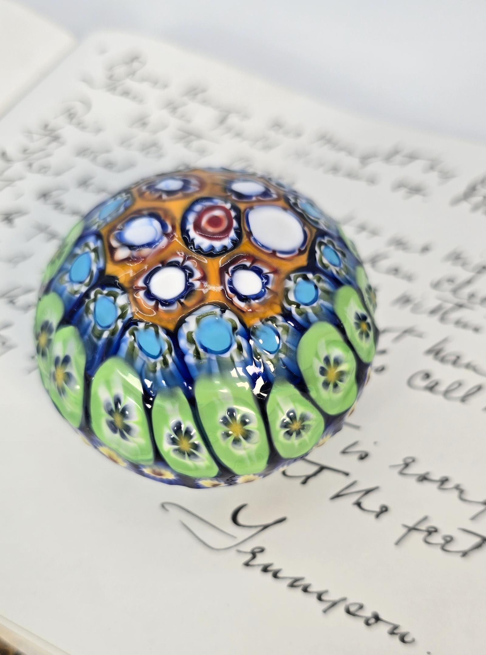 A Rare and Beautiful Millefiori Glass Paperweight (1 of 11)