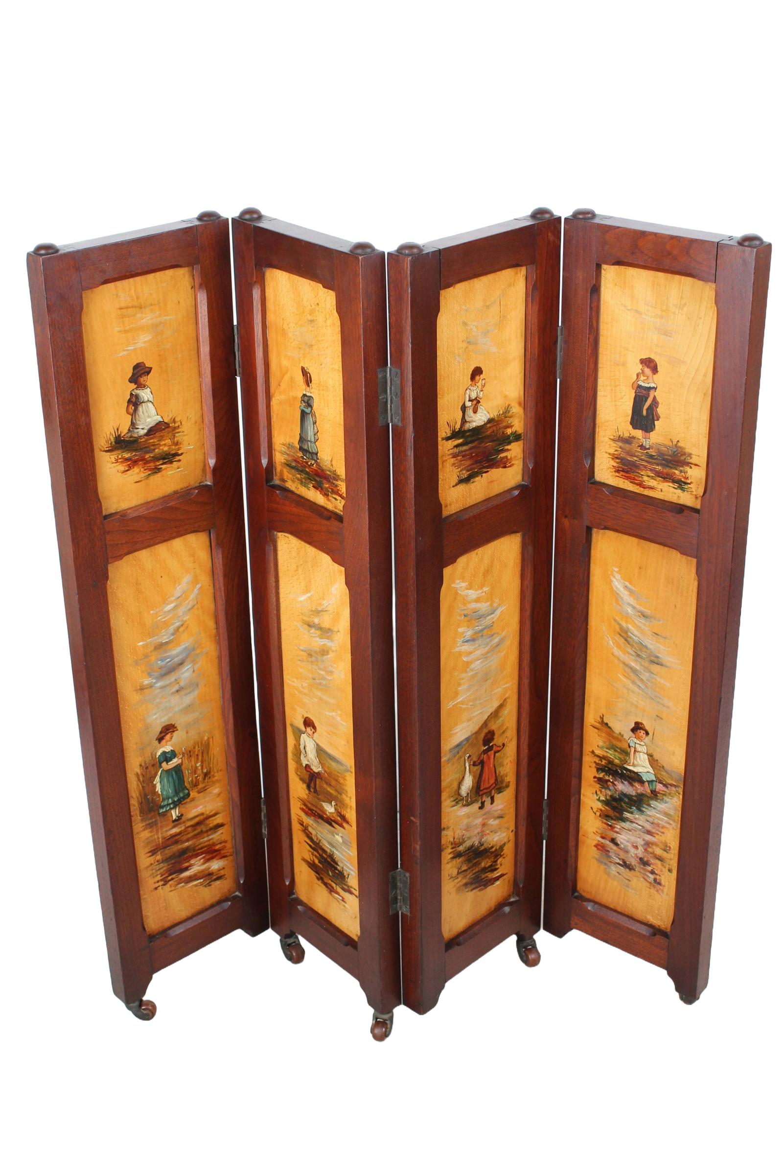 Edwardian Arts & Crafts Painted Fire Screen (1 of 13) Edwardian Arts & Crafts Painted Fire Screen (1 of 13)