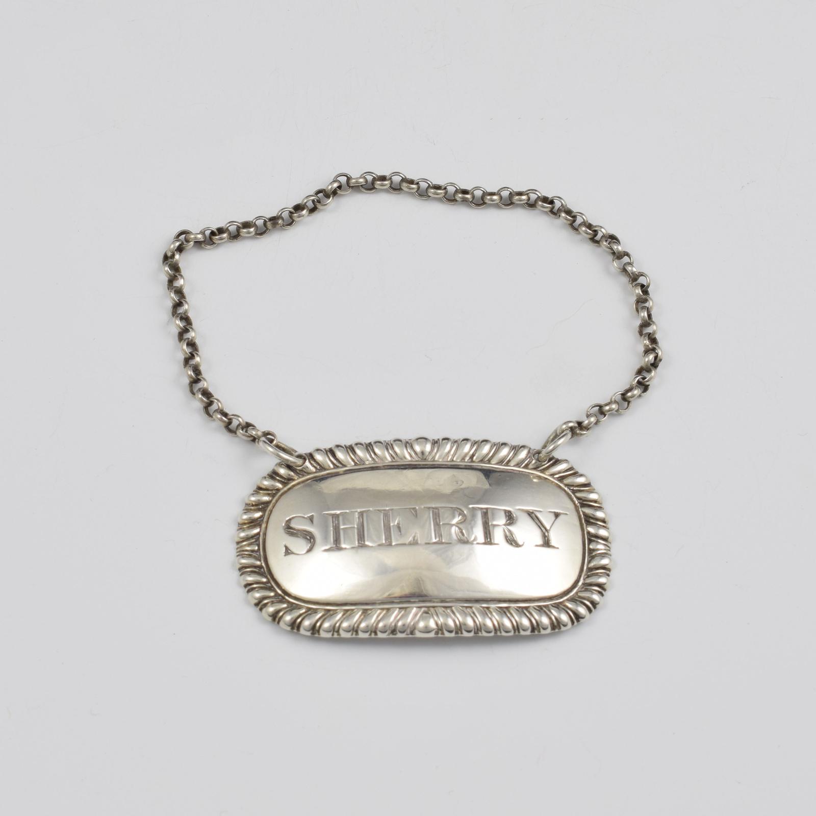 Georgian Scottish Silver Sherry Decanter Wine Label George McHattie Edinburgh c.1820 (1 of 5) Georgian Scottish Silver Sherry Decanter Wine Label George McHattie Edinburgh c.1820 (1 of 5)