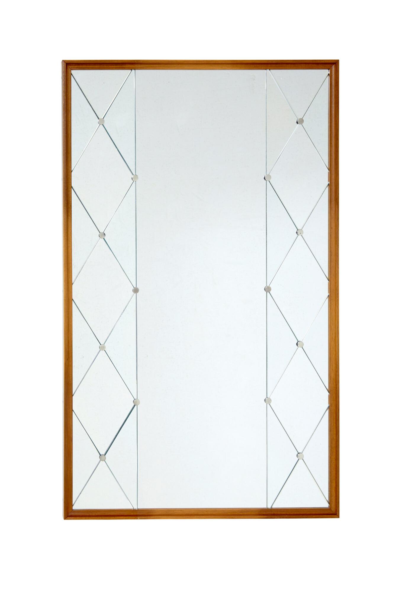 Scandinavian Mid Century Segmented Harlequin Wall Mirror (1 of 5)