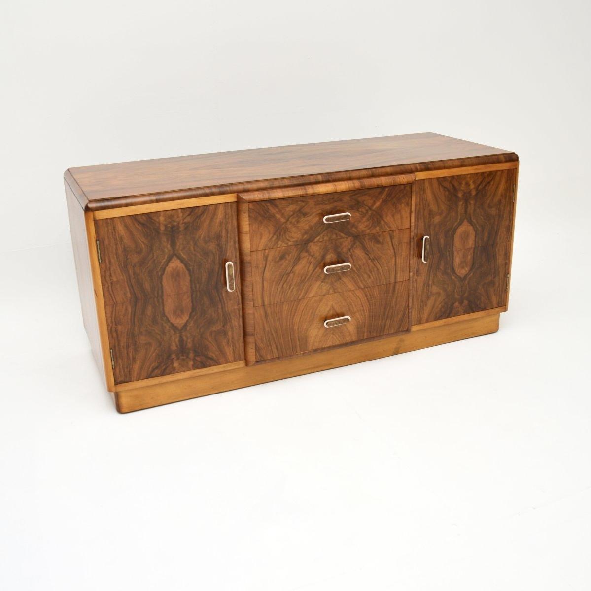 Art Deco Figured Walnut Sideboard (1 of 11) Art Deco Figured Walnut Sideboard (1 of 11)