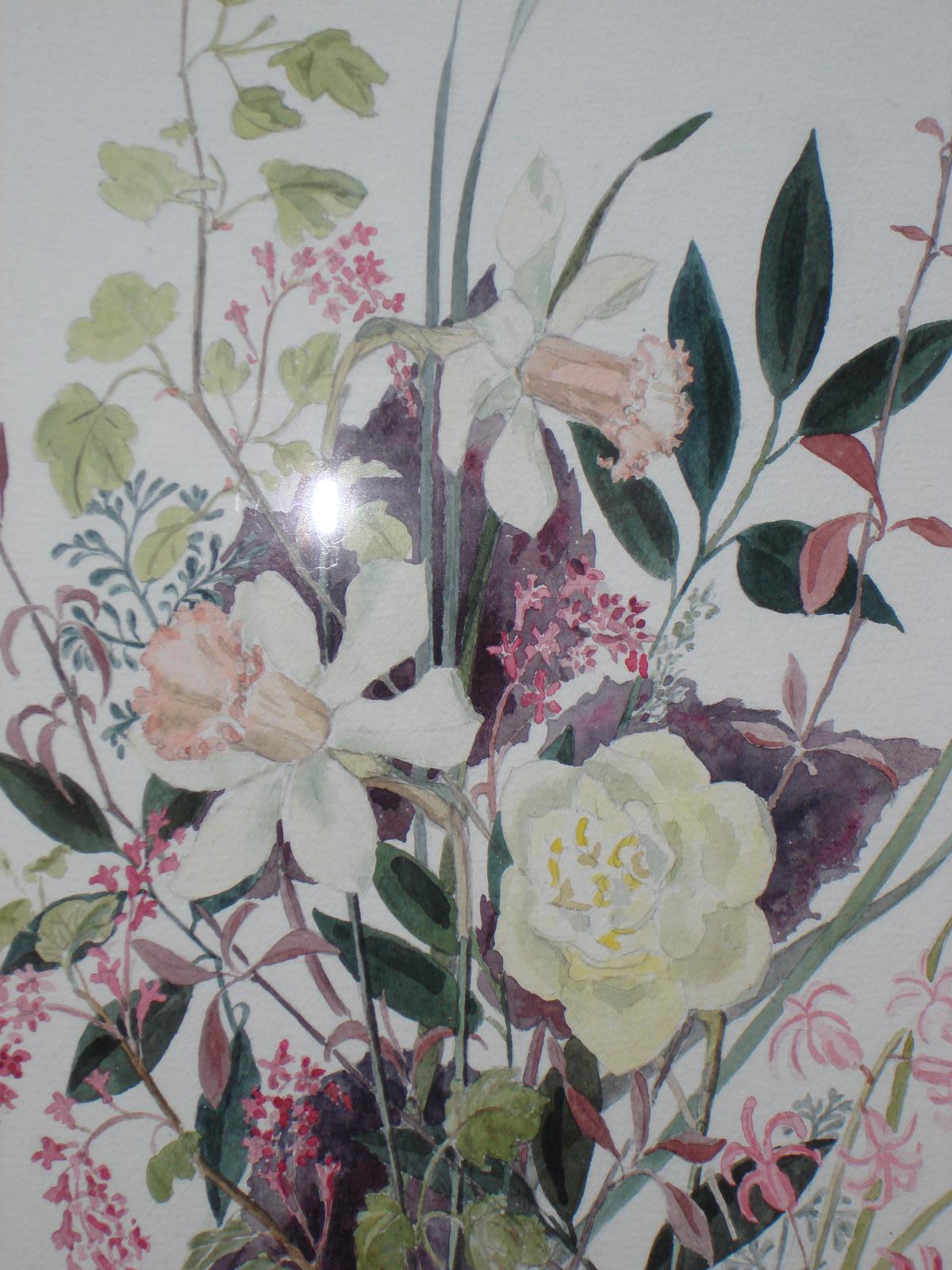 Watercolour of mixed Spring Flowers: Diana Snagge (1 of 2) Watercolour of mixed Spring Flowers: Diana Snagge (1 of 2)