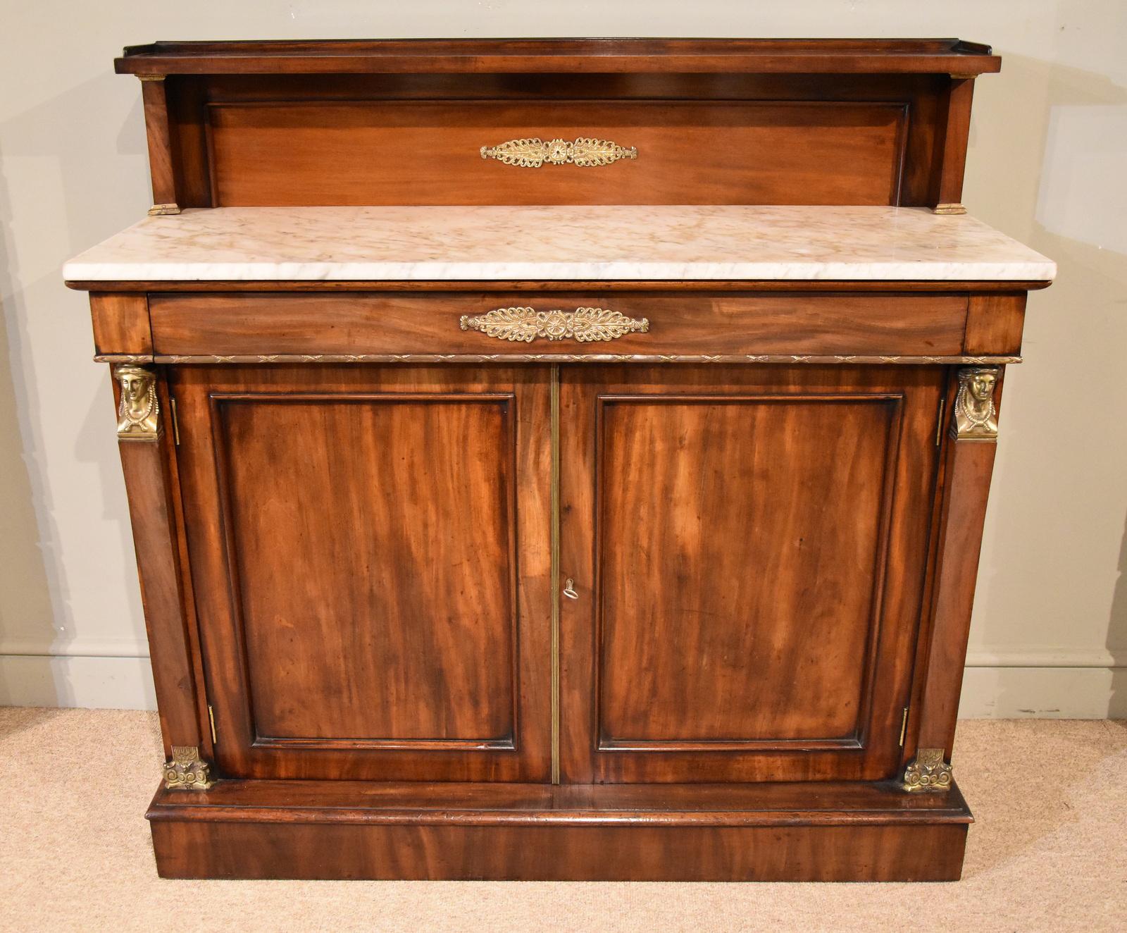 19th Centruy Marble Top Mahogany Chiffonier Sideboard (1 of 8)