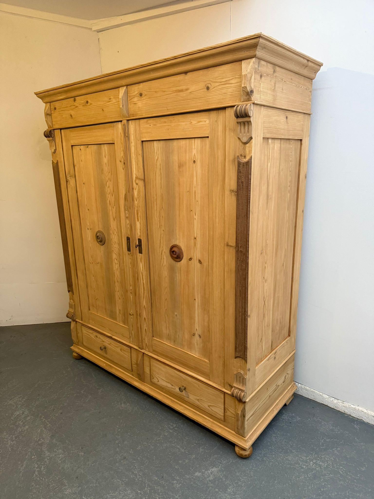 Huge Victorian Antique Pine 2 Door Panelled Knockdown Wardrobe to wax / paint (1 of 12) Huge Victorian Antique Pine 2 Door Panelled Knockdown Wardrobe to wax / paint (1 of 12)
