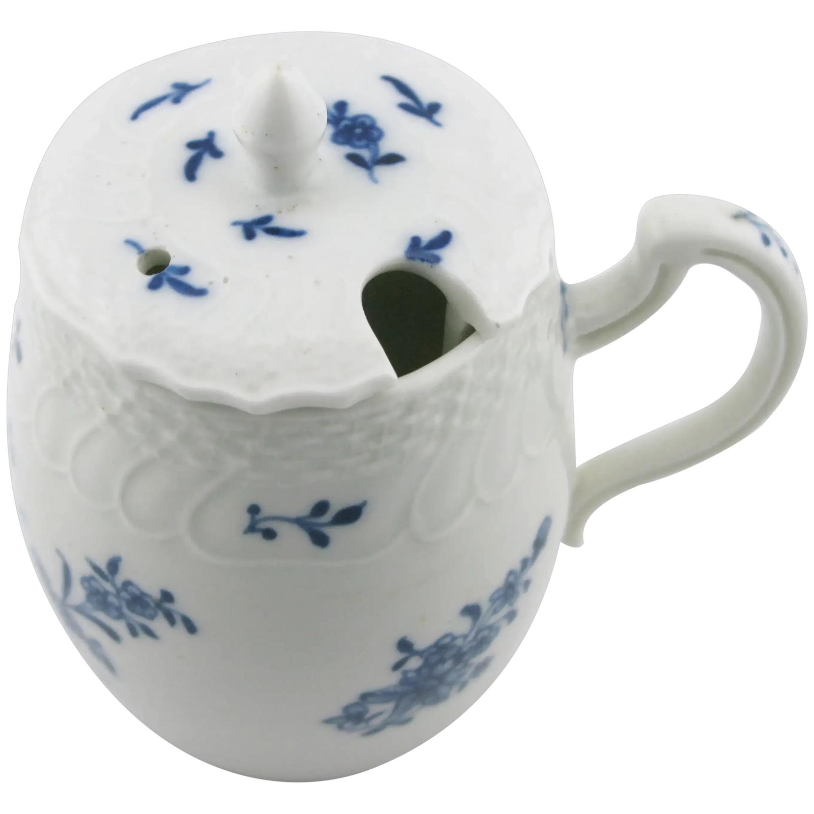 18th Century Tournai Porcelain Mustard Pot & Cover c.1775 (1 of 10)