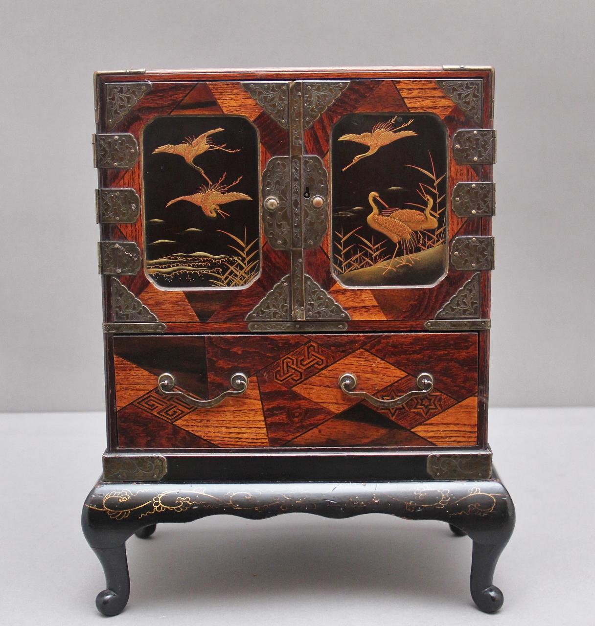 19th Century Japanese Parquetry and Brass Mounted Table Top Cabinet (1 of 12) 19th Century Japanese Parquetry and Brass Mounted Table Top Cabinet (1 of 12)