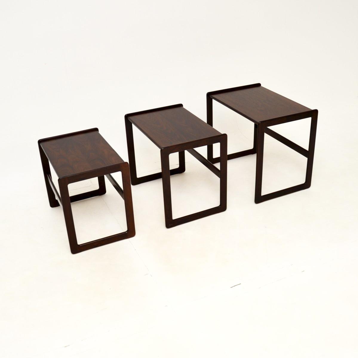 Danish Vintage Rosewood Nest of Tables by Arne Hovmand-Olsen (1 of 11) Danish Vintage Rosewood Nest of Tables by Arne Hovmand-Olsen (1 of 11)