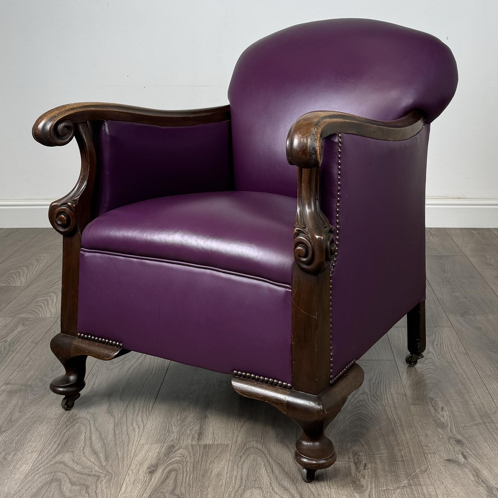 Antique Late 19th Century Club Armchair in Mahogany (1 of 11)