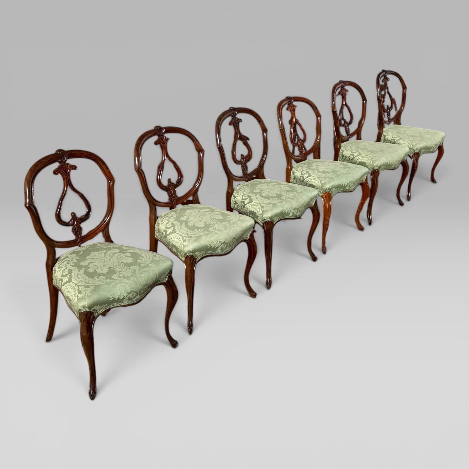 Antique Victorian Mahogany Balloon Back Dining Chairs, Set of 6 (1 of 13) Antique Victorian Mahogany Balloon Back Dining Chairs, Set of 6 (1 of 13)
