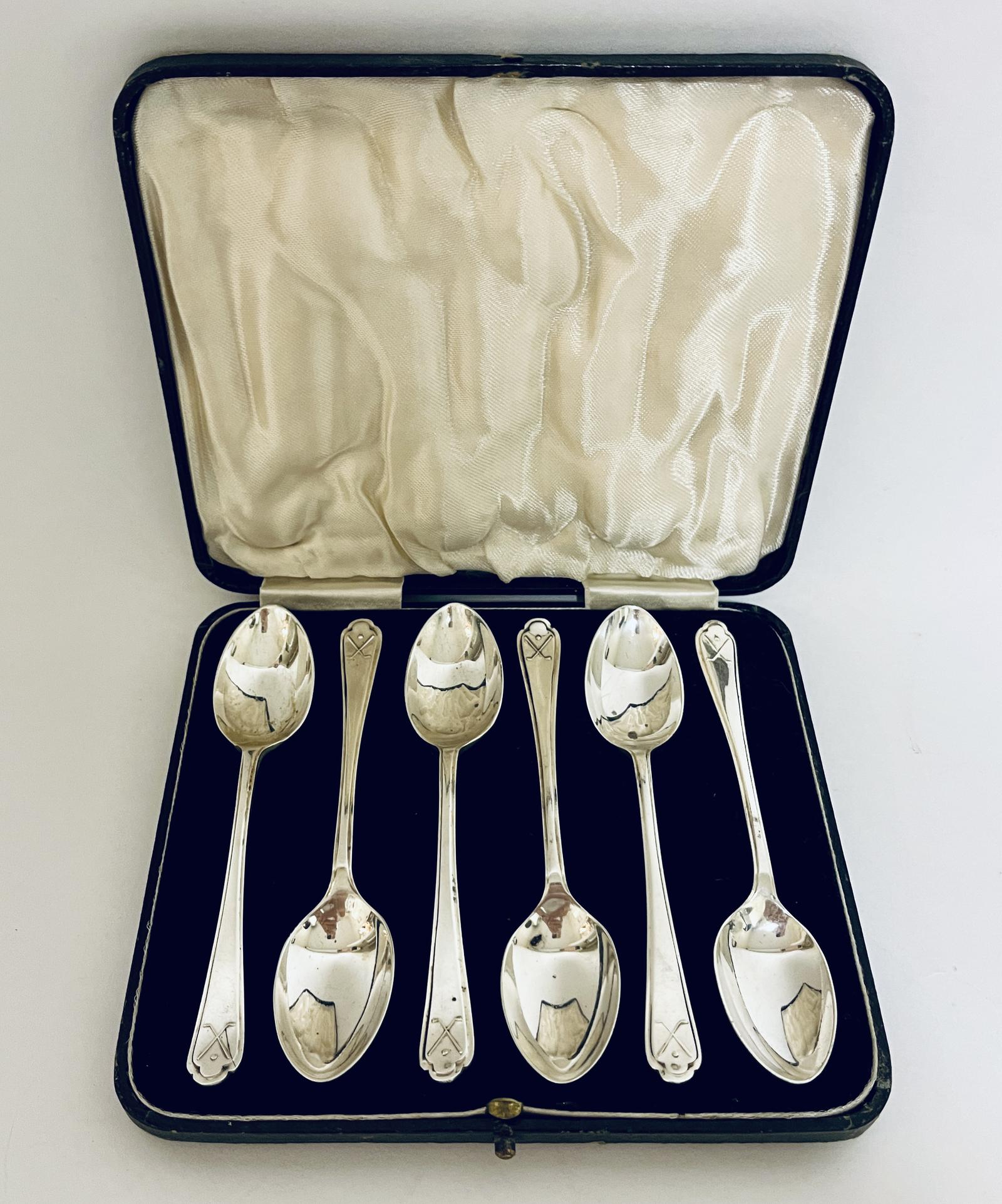 Set of 6 Antique Silver Golf Spoons (1 of 10)