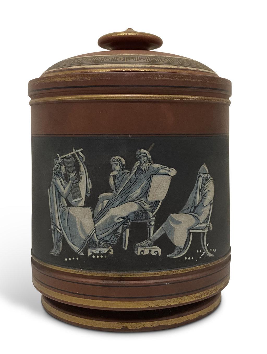 F R Prattware Lidded Jar (1 of 8) F R Prattware Lidded Jar (1 of 8)