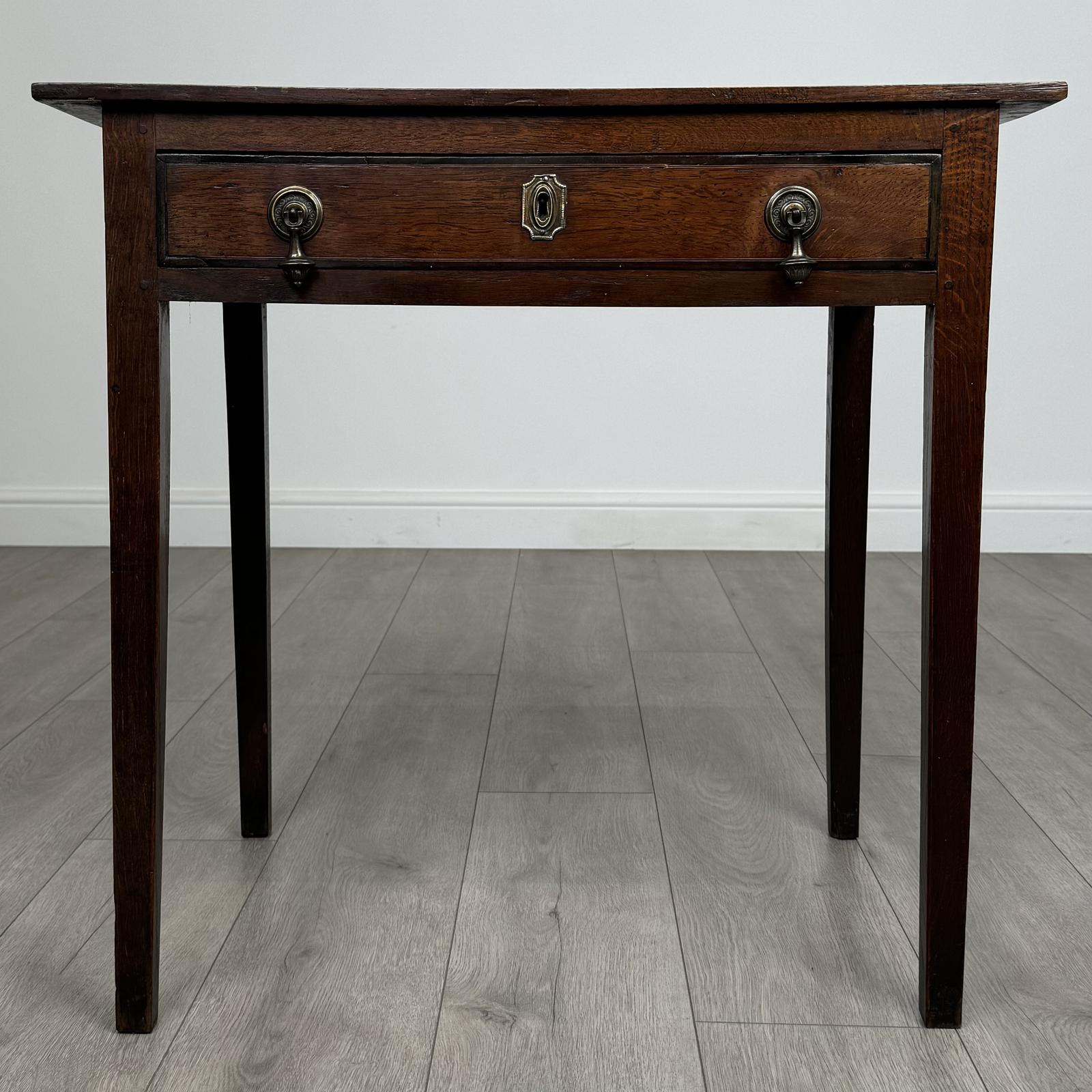 Antique 18th Century Fine Quality Small Oak Writing Table (1 of 11)