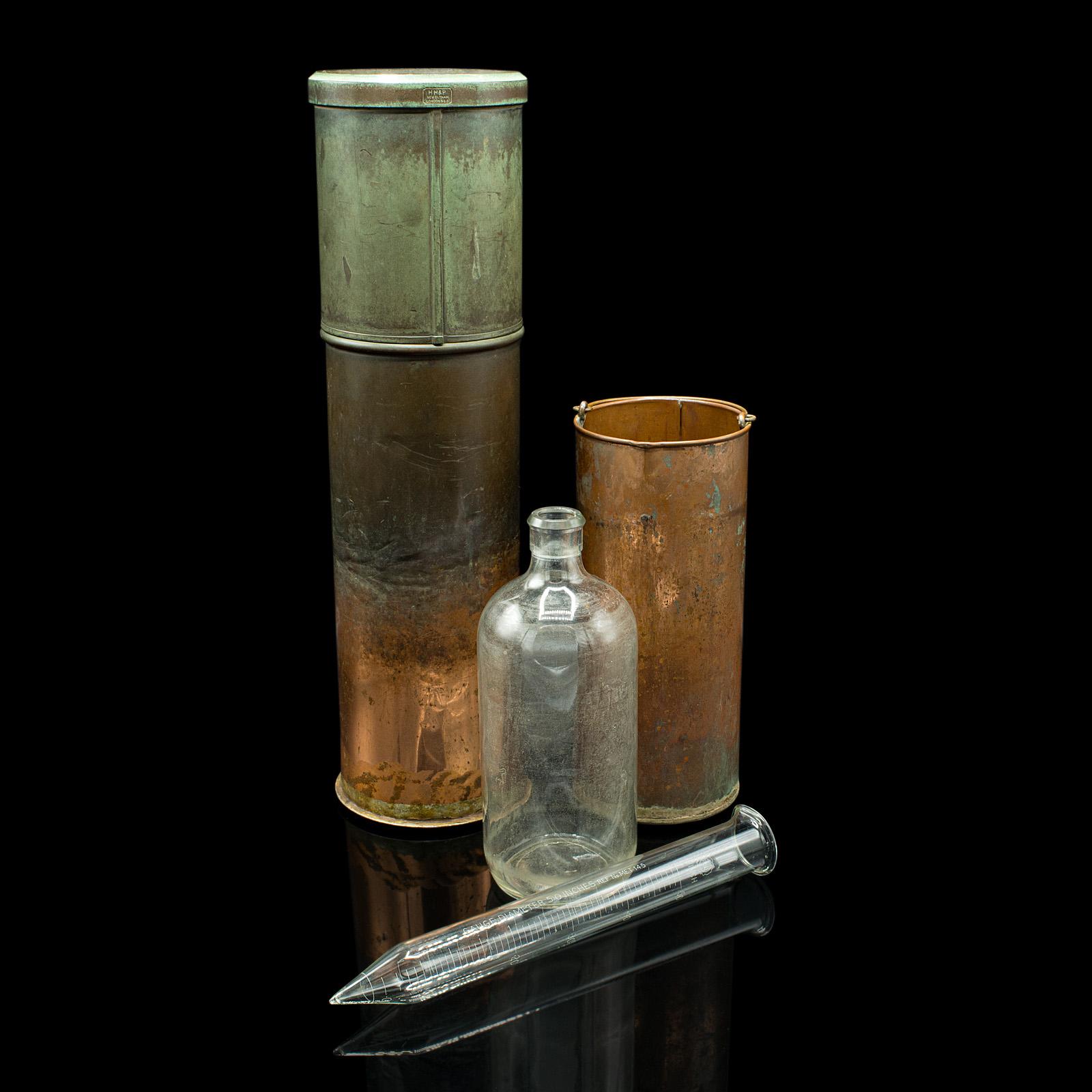 Antique Pluviometer Set, English, Copper, Meteorological, Rain Gauge, Victorian (1 of 12)