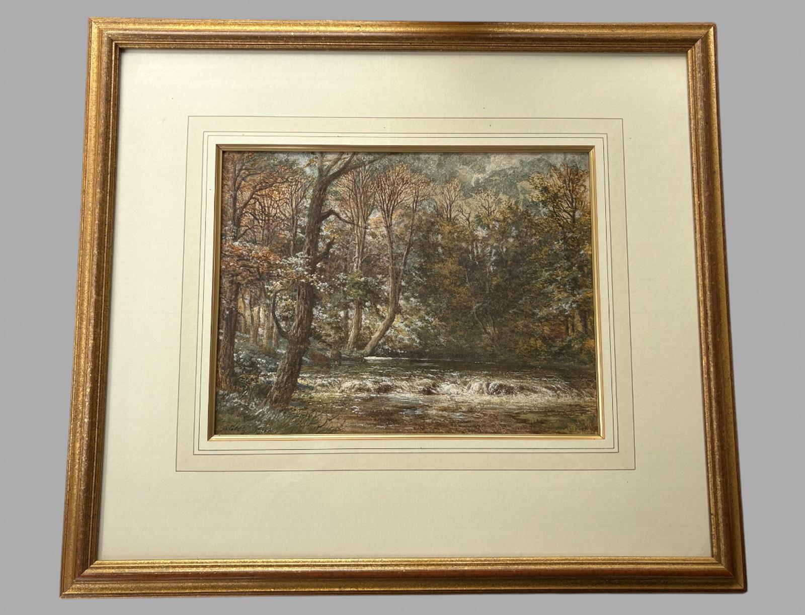 Alfred Grey RHA - Cattle Watering - Irish Watercolour Landscape c.1900 (1 of 4)