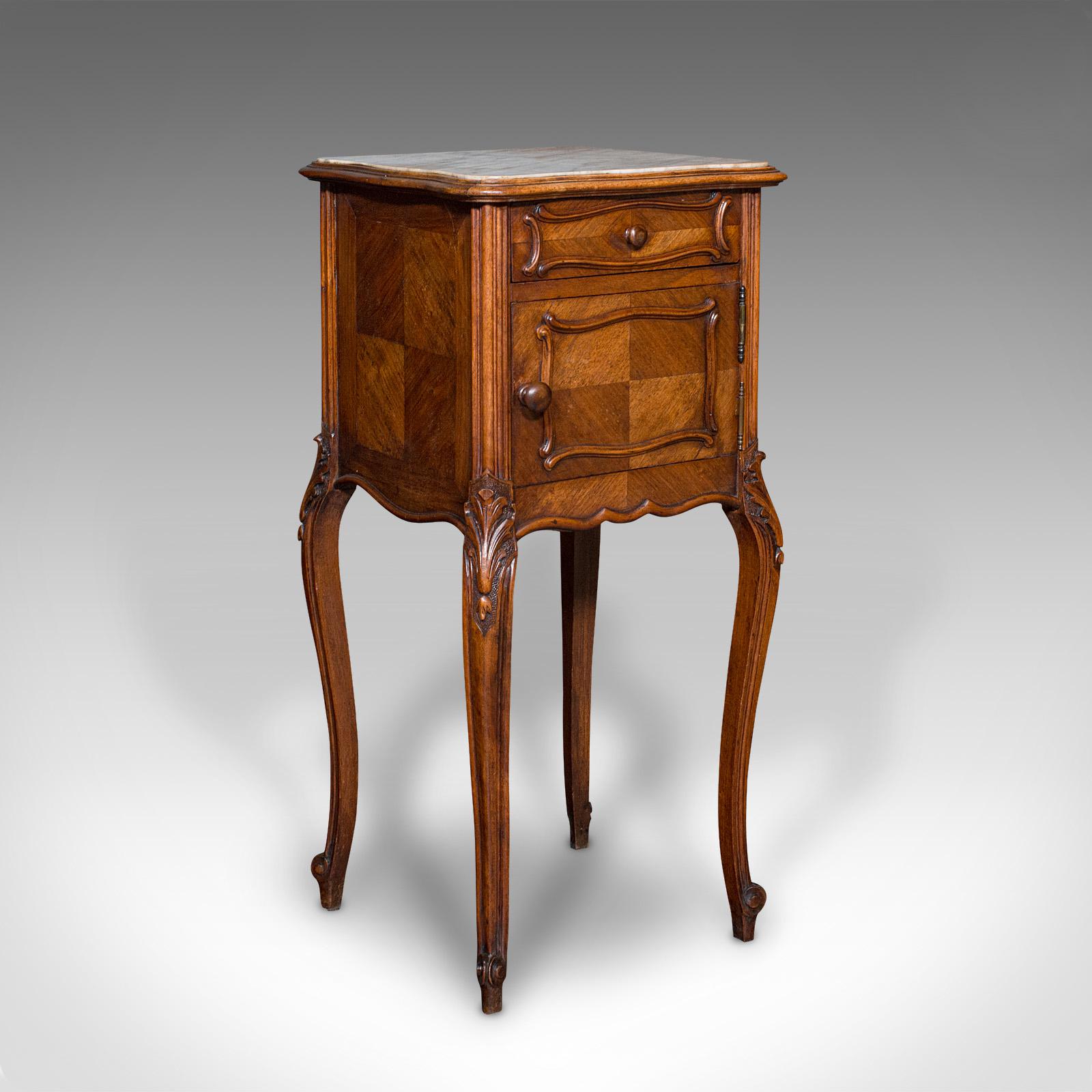Antique Bedside Cabinet, French, Walnut, Marble, Night Stand, Victorian c.1900 (1 of 12) Antique Bedside Cabinet, French, Walnut, Marble, Night Stand, Victorian c.1900 (1 of 12)
