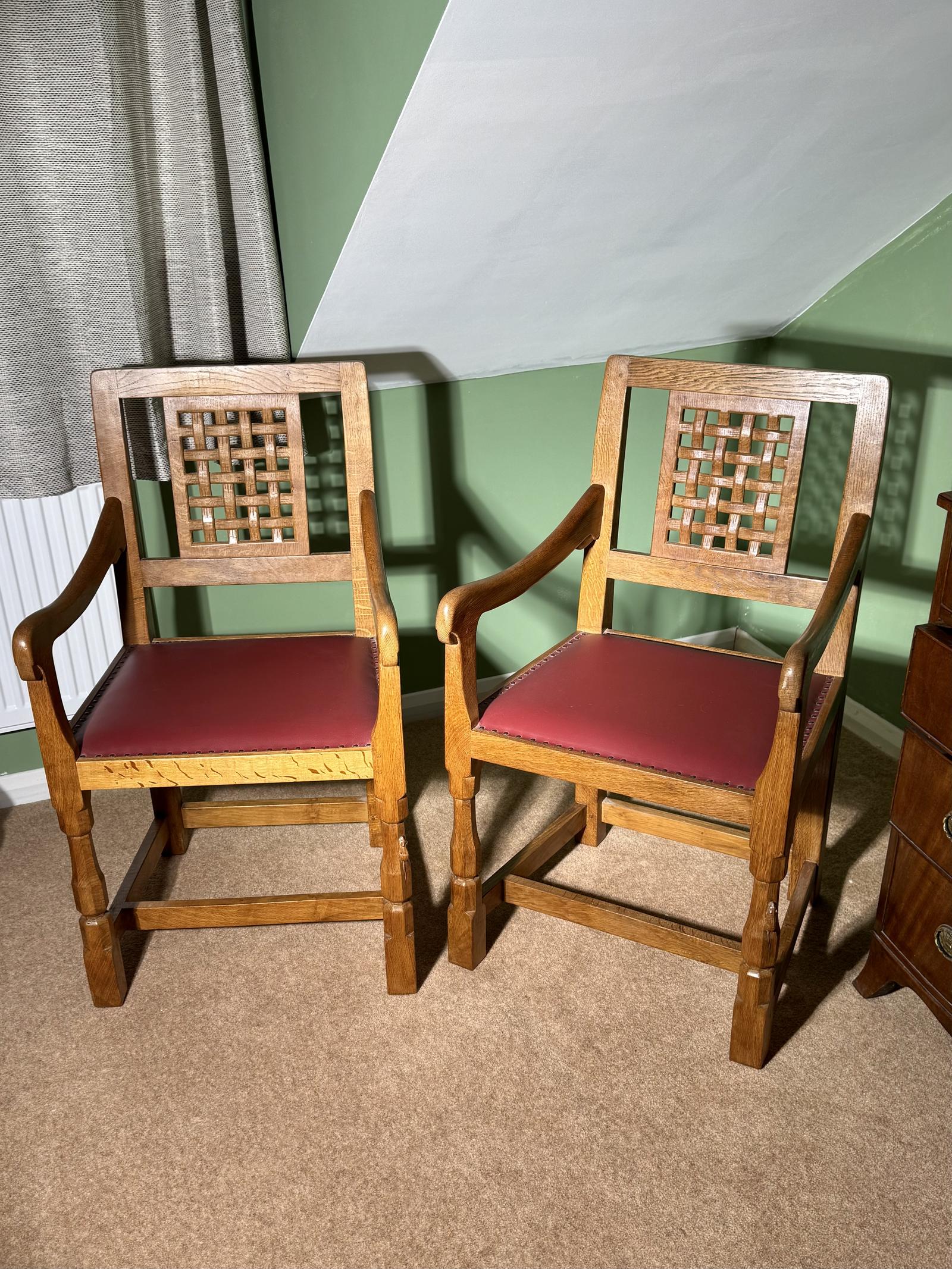 Pair of Mouseman Carvers (1 of 5) Pair of Mouseman Carvers (1 of 5)