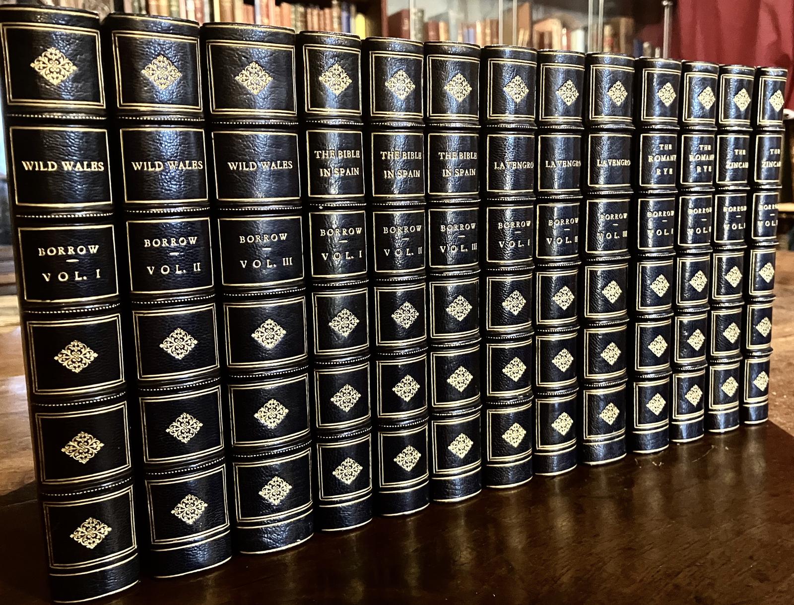 Works of George Borrow First Editions 13 x Volumes Fine Riviera Leather Bindings (1 of 4)
