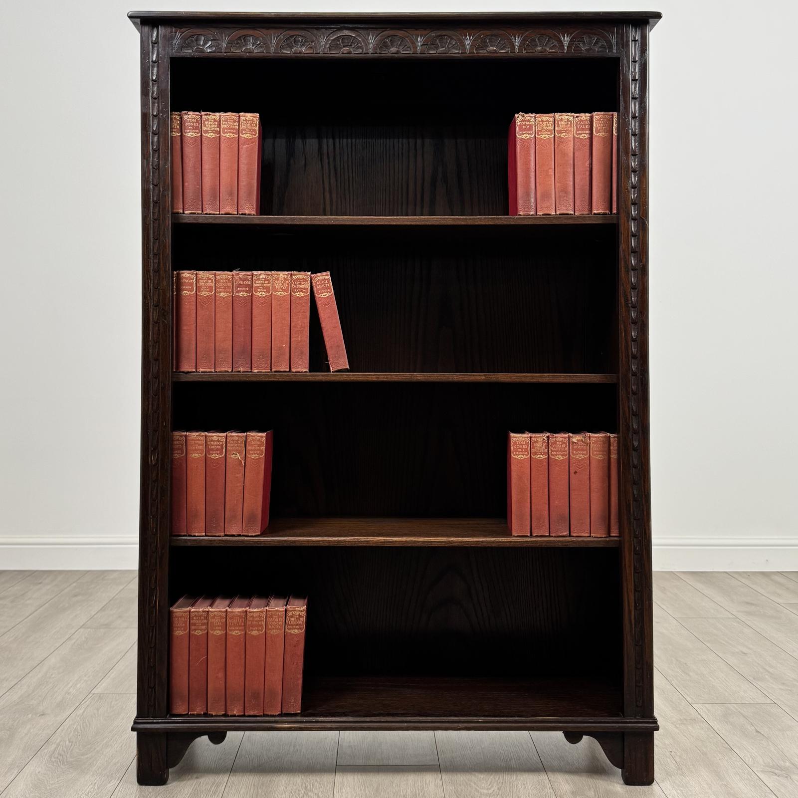 Antique 20th Century Open Bookcase in Oak (1 of 10)