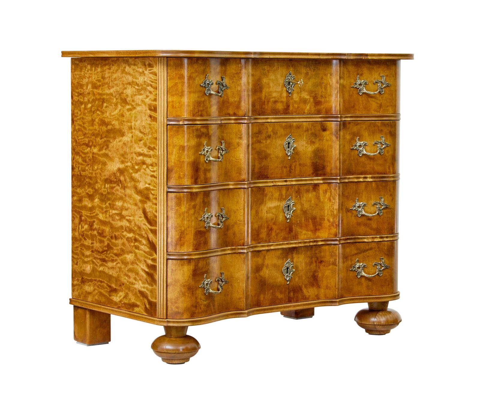 Mid Century Swedish Birch Shaped Chest of Drawers (1 of 9) Mid Century Swedish Birch Shaped Chest of Drawers (1 of 9)