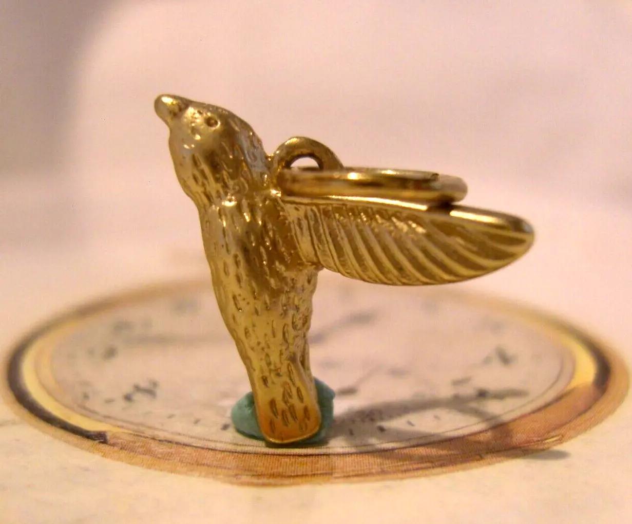 Pocket Watch Chain Fob 1970s Golden Gilt Swallow Bird In The Victorian Style (1 of 8) Pocket Watch Chain Fob 1970s Golden Gilt Swallow Bird In The Victorian Style (1 of 8)