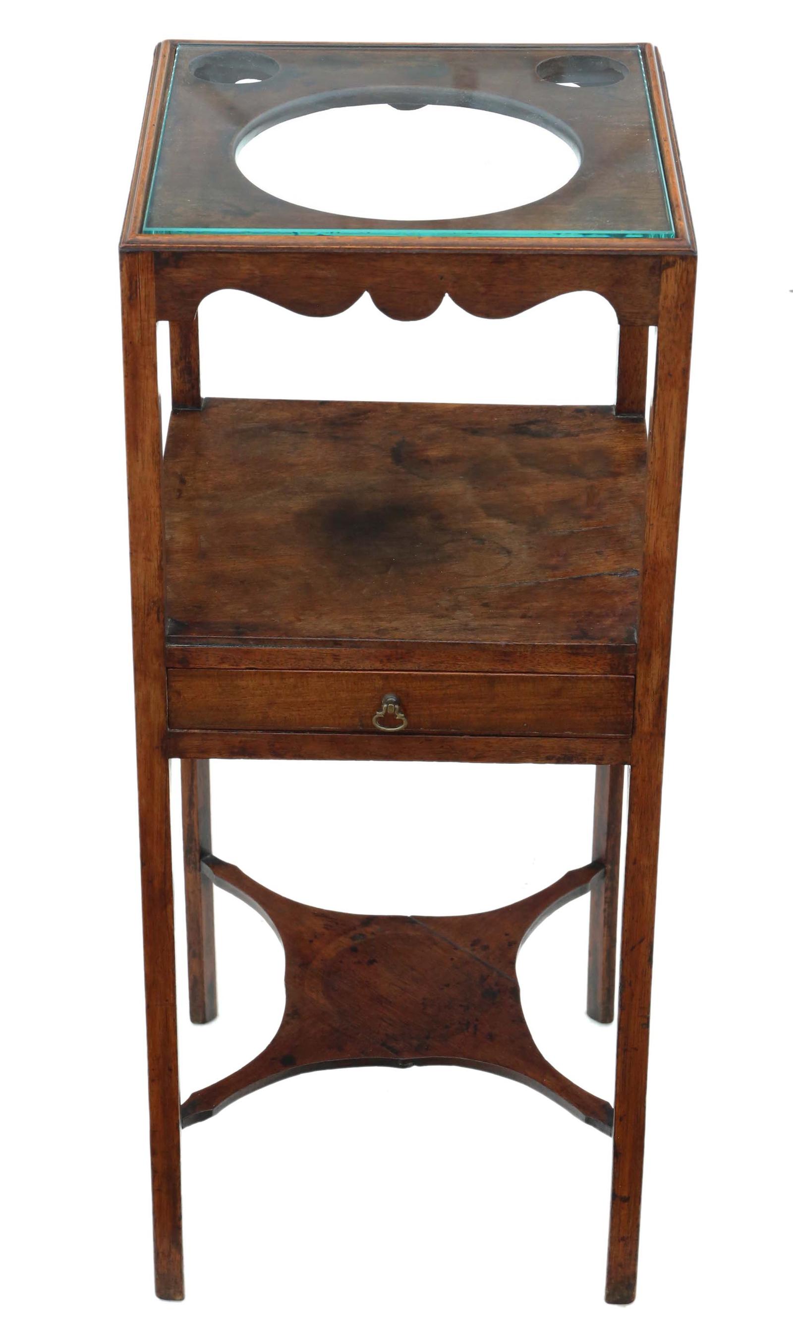 Antique Georgian Mahogany Bedside Table c.1820 (1 of 4)