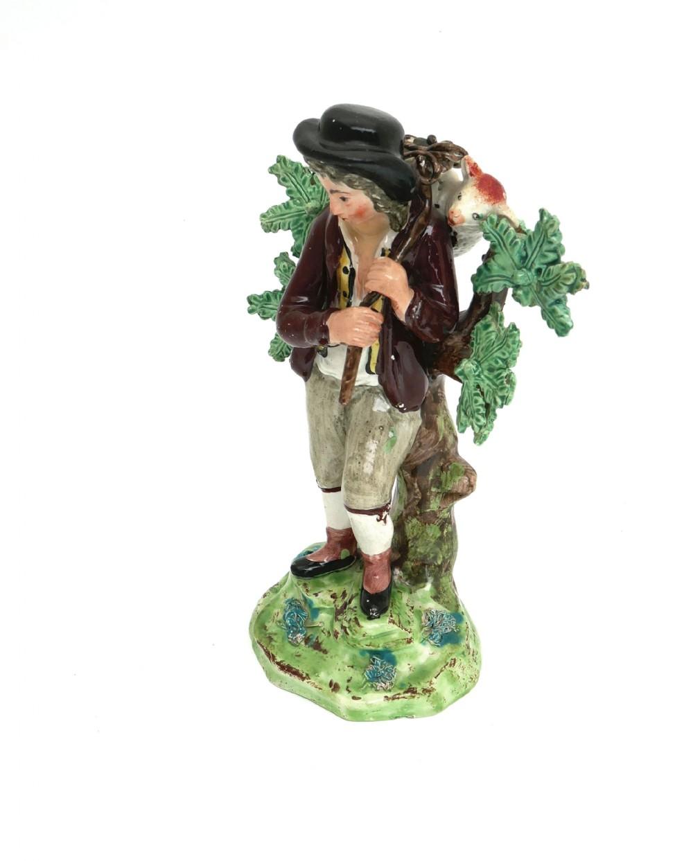 Antique Pottery Early 19th Century Staffordshire Shepherd Boy Carrying Lamb (English 1800-1820) (1 of 4) Antique Pottery Early 19th Century Staffordshire Shepherd Boy Carrying Lamb (English 1800-1820) (1 of 4)