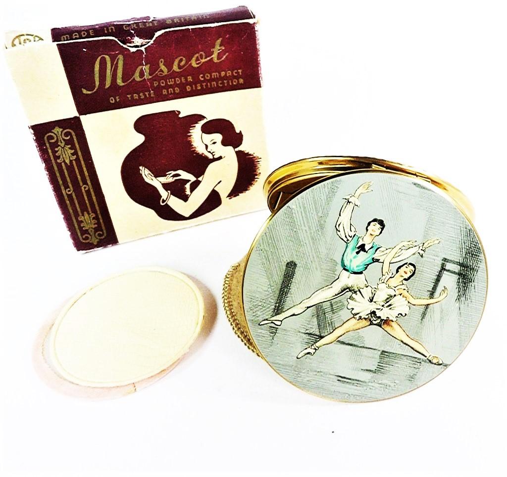 1950s Unused Ballerina Themed Powder Compact (1 of 8) 1950s Unused Ballerina Themed Powder Compact (1 of 8)