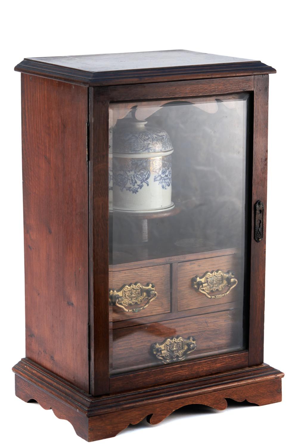 Antique Oak Smokers Cabinet (1 of 10)