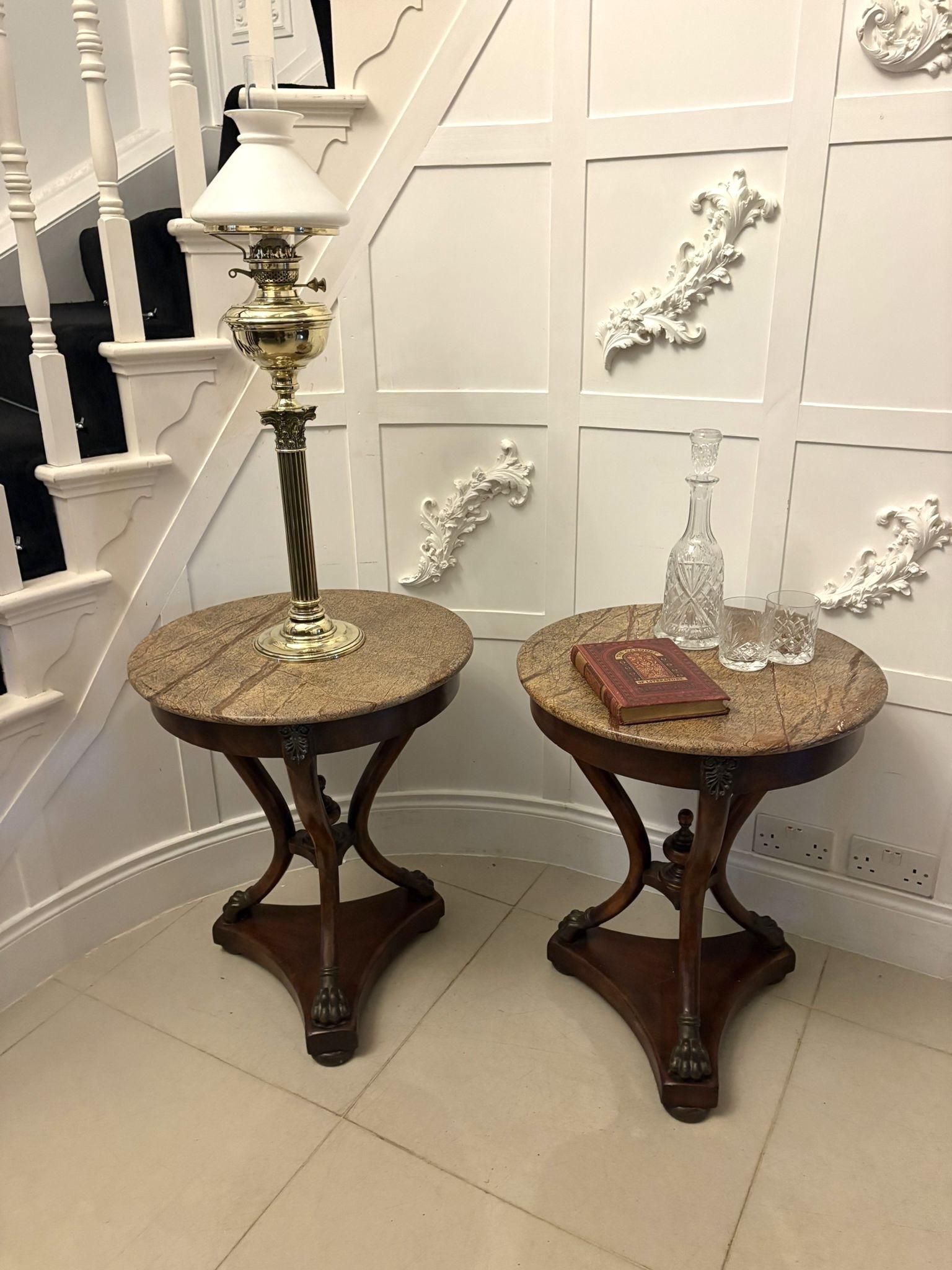 Antique Quality Pair of French Marble-top Gueridon Side / Lamp Tables (1 of 14) Antique Quality Pair of French Marble-top Gueridon Side / Lamp Tables (1 of 14)