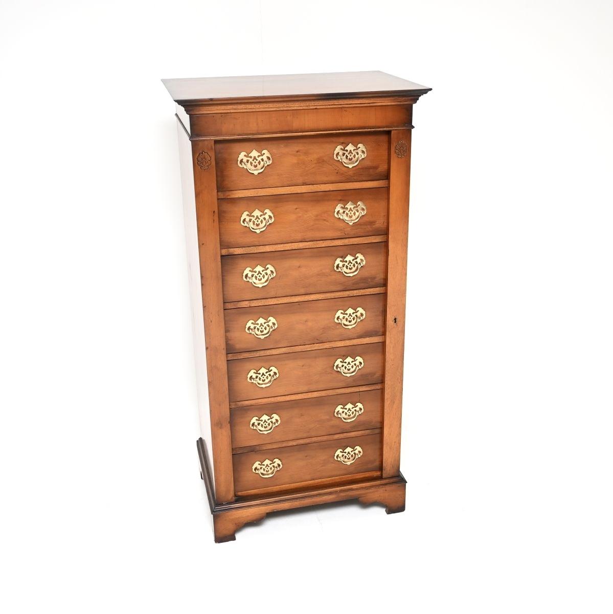 Yew Wood Wellington Chest of Drawers (1 of 10) Yew Wood Wellington Chest of Drawers (1 of 10)