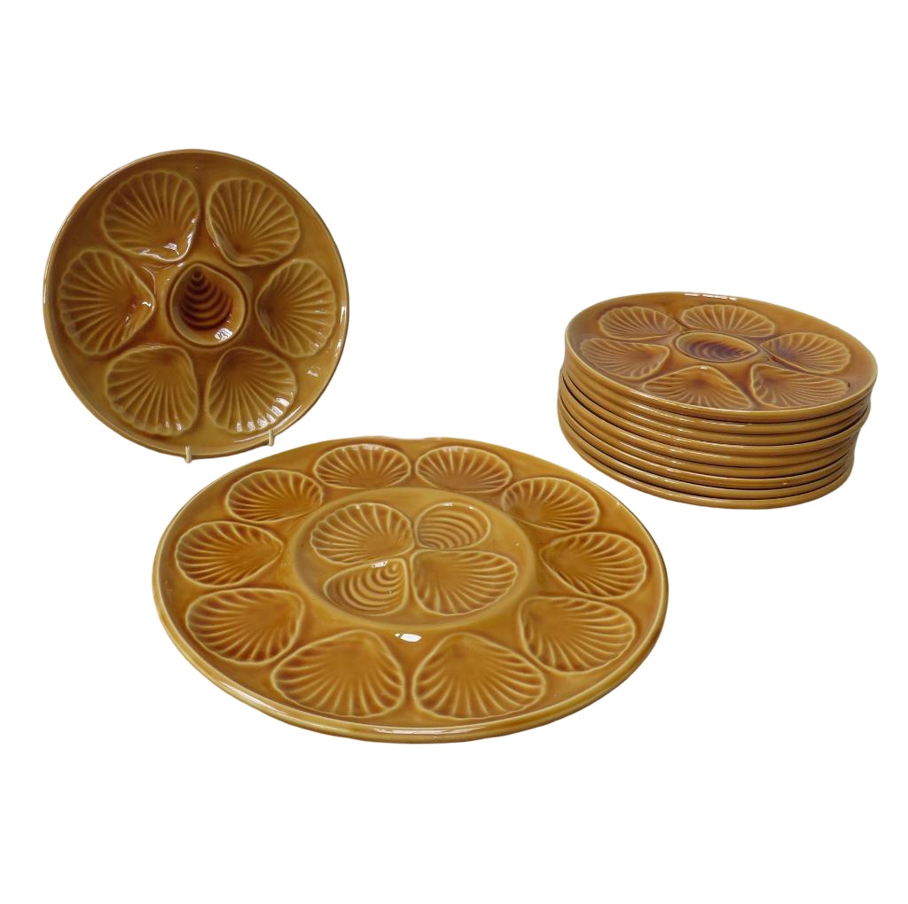 Vintage Eleven Piece Oyster Plates & Platter Set (1 of 5) Vintage Eleven Piece Oyster Plates & Platter Set (1 of 5)