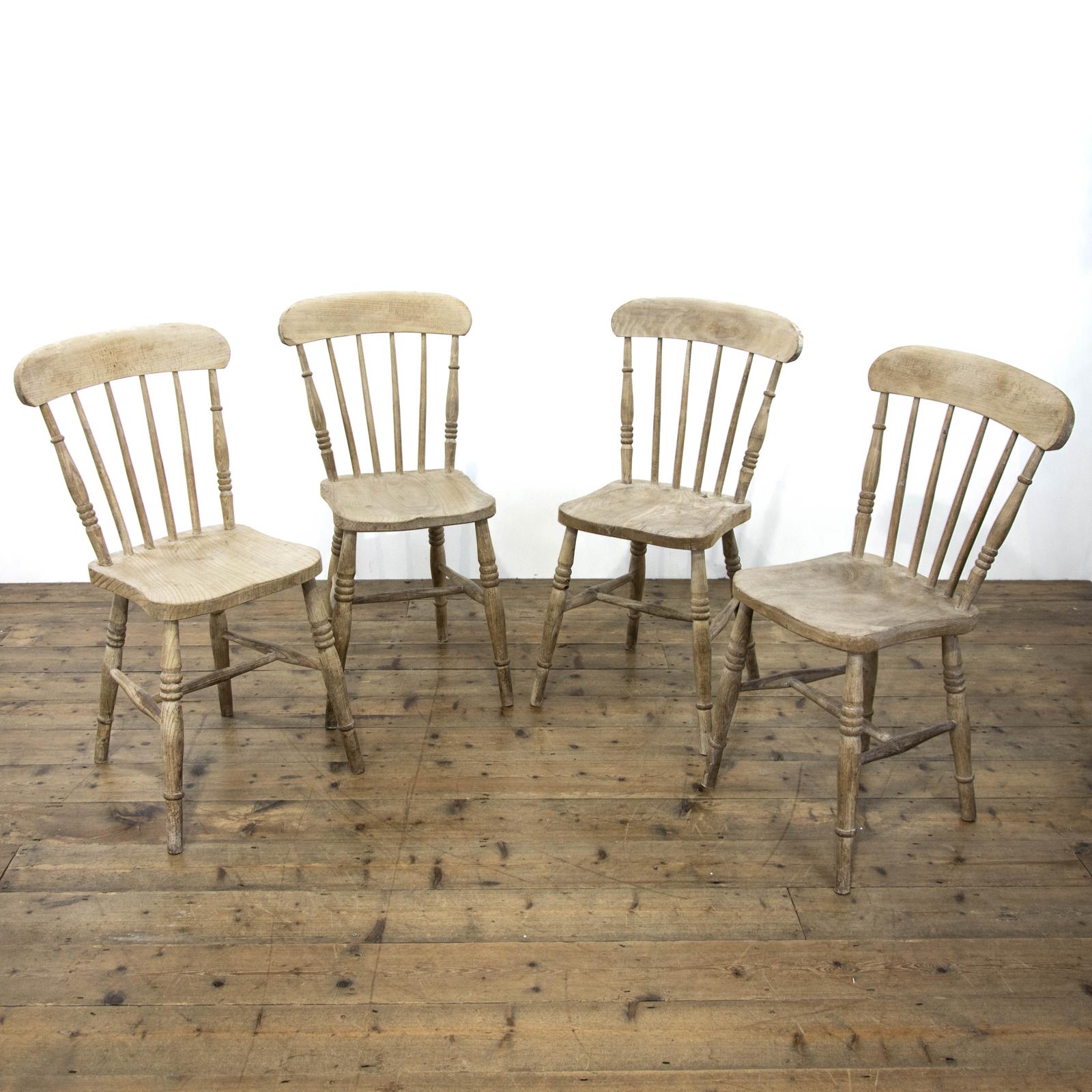 Set of Four Antique Farmhouse Kitchen Chairs (1 of 8) Set of Four Antique Farmhouse Kitchen Chairs (1 of 8)