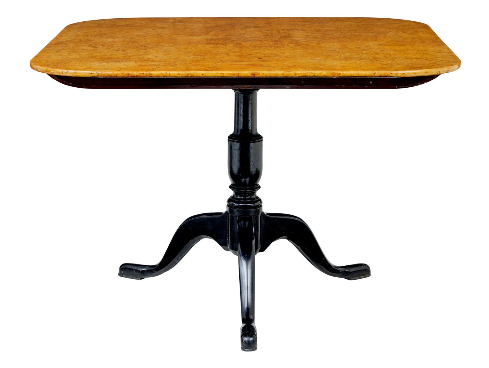 19th Century Swedish Burr Birch Tripod Table (1 of 7) 19th Century Swedish Burr Birch Tripod Table (1 of 7)