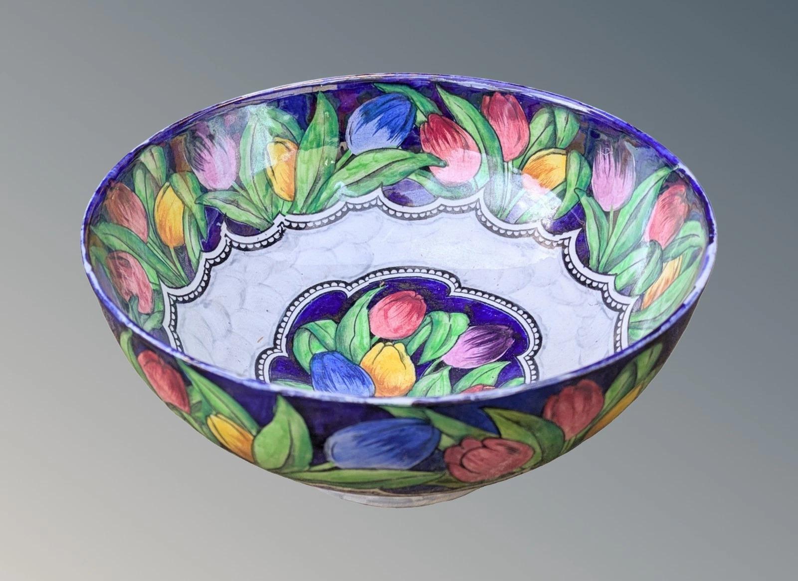 Large Maling Tulip Pattern Bowl (1 of 5)