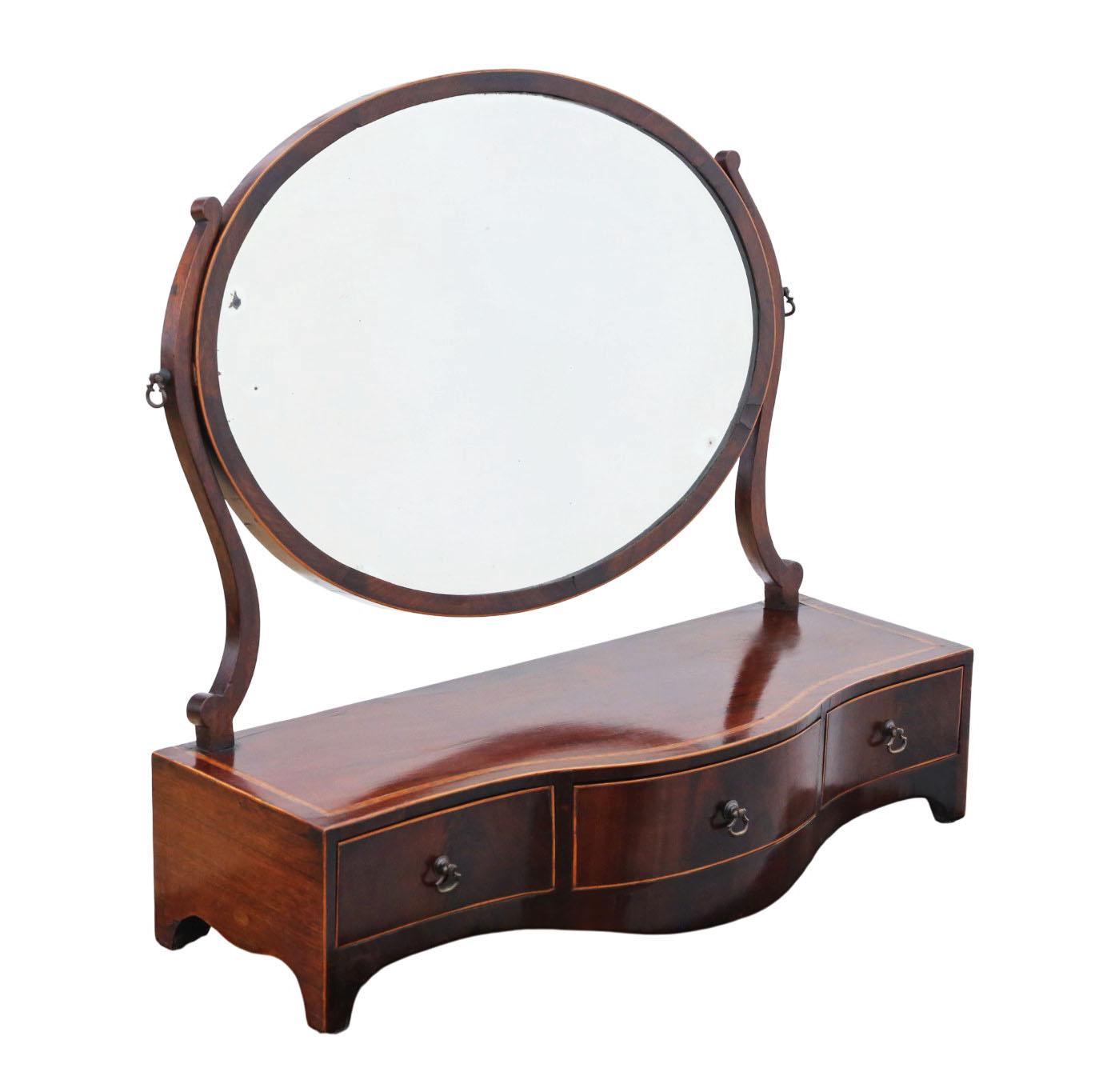 Antique Early 19th Century Inlaid Mahogany Dressing Table Swing Mirror - Fine Quality (1 of 6) Antique Early 19th Century Inlaid Mahogany Dressing Table Swing Mirror - Fine Quality (1 of 6)