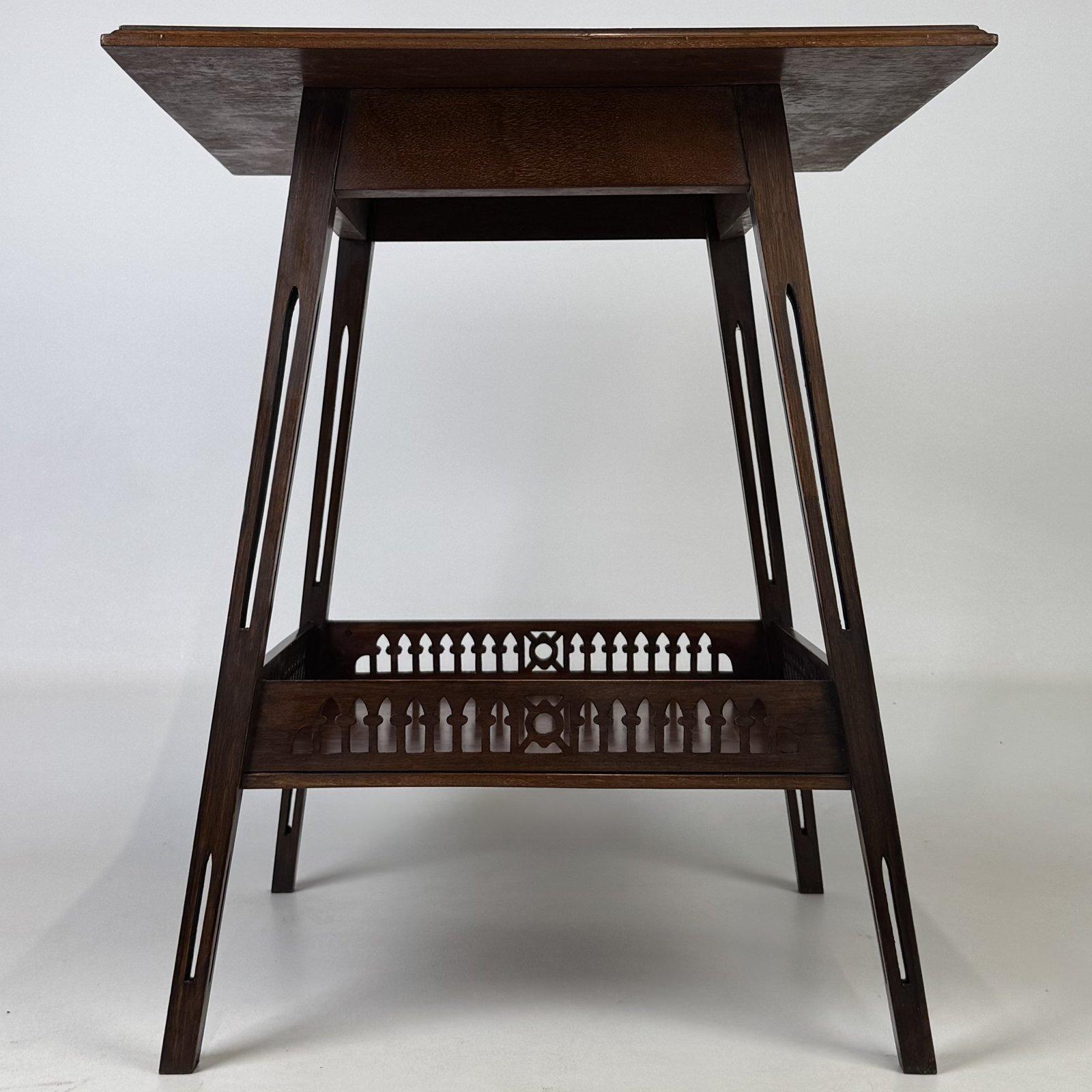 Antique Edwardian Mahogany Side Table | Inlaid Top & Fretwork Shelf | AF-6718 (1 of 7) Antique Edwardian Mahogany Side Table | Inlaid Top & Fretwork Shelf | AF-6718 (1 of 7)