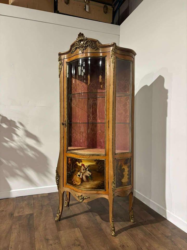 French Vernis Martin Style Vitrine – Louis XVI Revival (1 of 18)