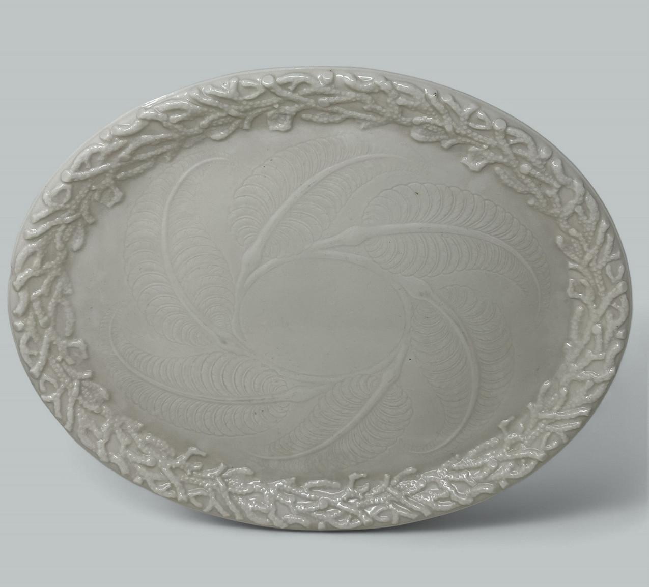 Antique Irish Belleek Porcelain Echinus Tray Centerpiece Black Mark Ireland 1891 (1 of 9)