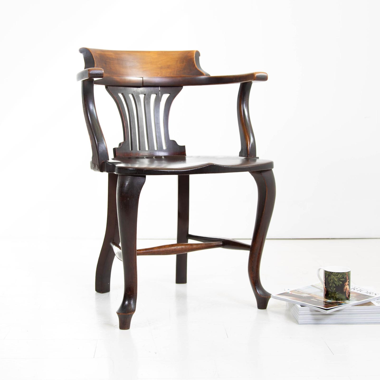 1920s English Vintage Office  Deskchair No.1 (1 of 12)