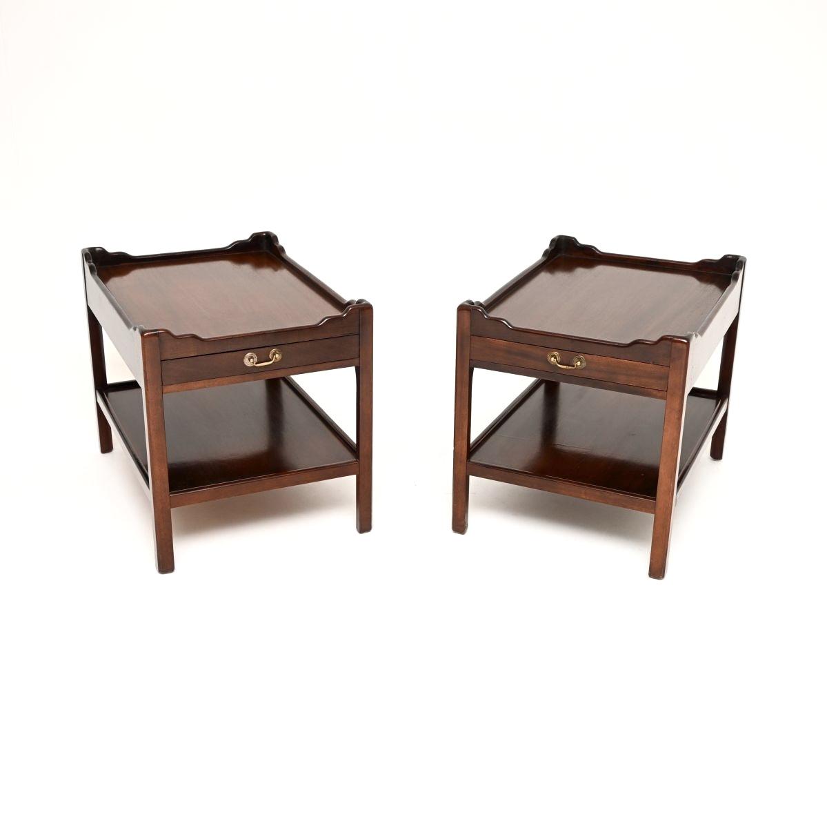 Pair of Georgian Style Mahogany Side Tables (1 of 10) Pair of Georgian Style Mahogany Side Tables (1 of 10)