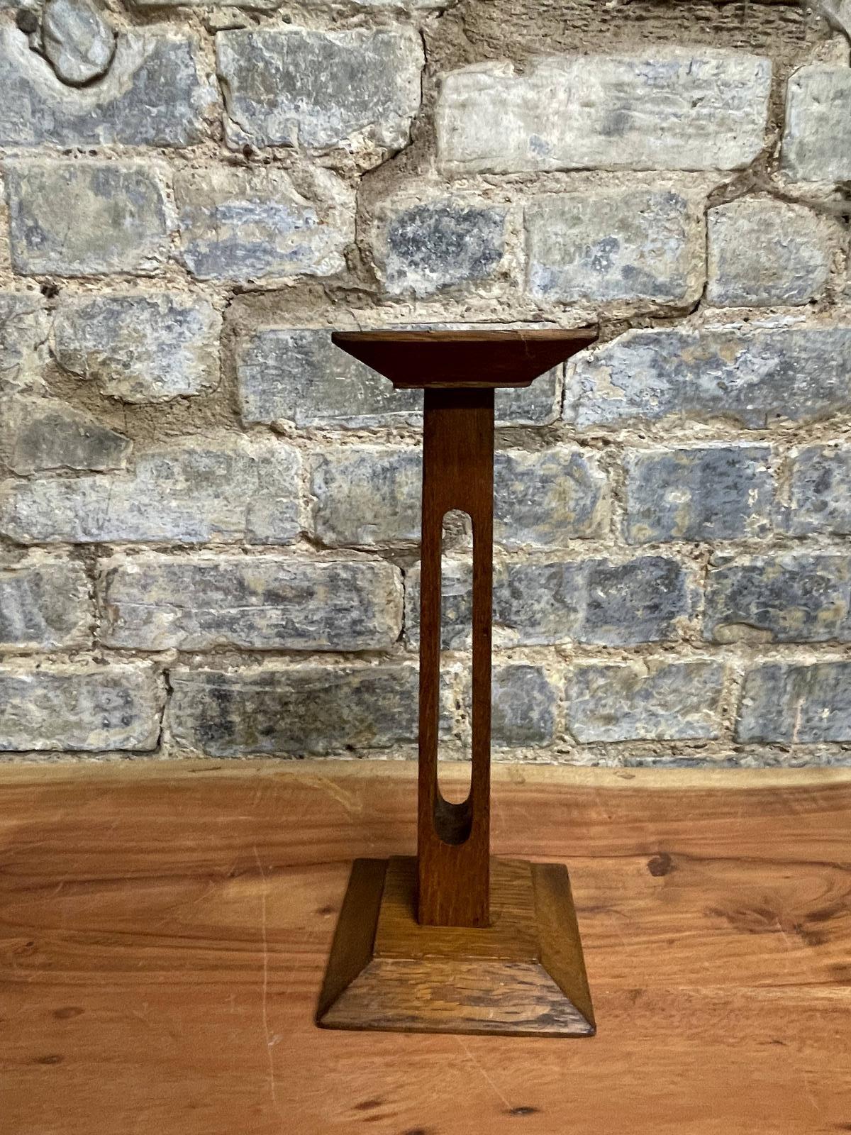 1920s  Oak Pedestal Display Stand (1 of 5)