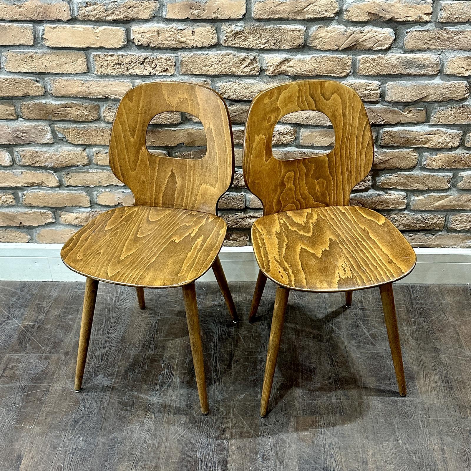 1950s French Baumann Oeil Dinning Chairs (1 of 4) 1950s French Baumann Oeil Dinning Chairs (1 of 4)