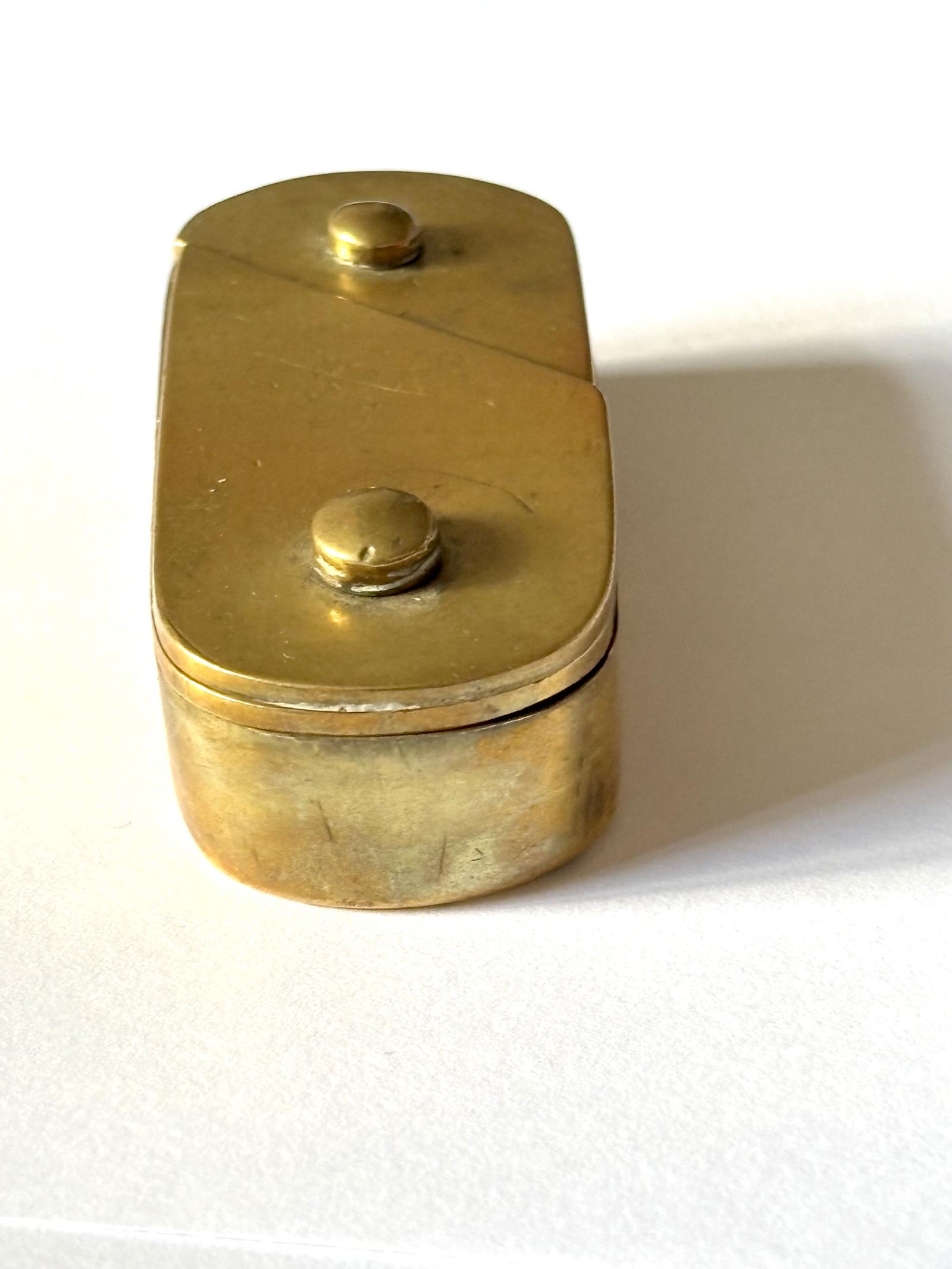 Antique 19th Century Brass Puzzle Snuff Box C1880 (1 of 9)