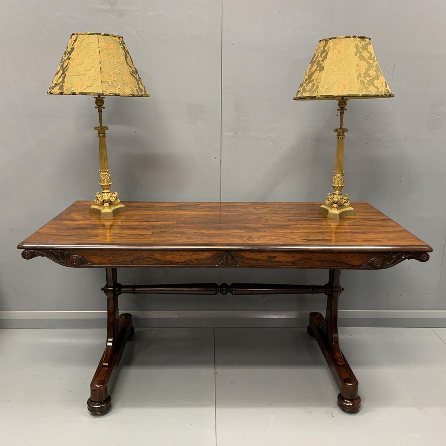 English Regency Rosewood Library Table (1 of 9) English Regency Rosewood Library Table (1 of 9)